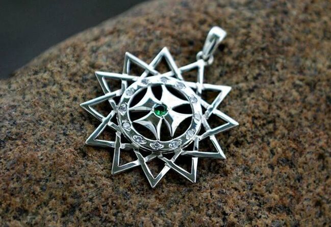 The twelve -pointed star of luck is a talisman of positive change and happy events