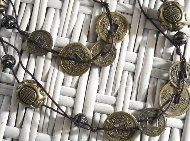 Chinese coins as charms for money